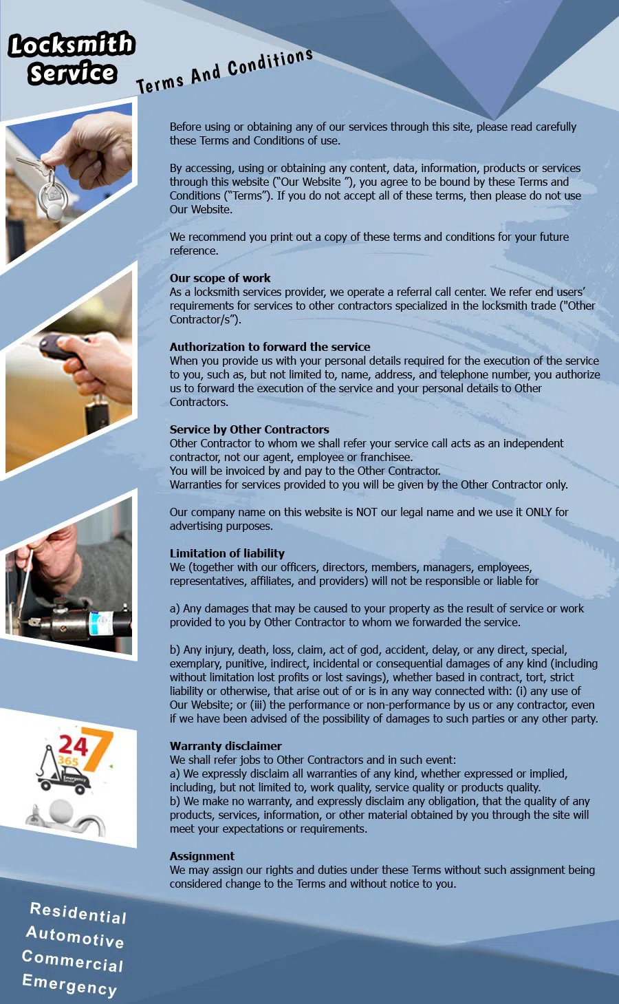 Locksmith Master Shop Arlington, VA 703-574-6800 - TermsAndCondition-12